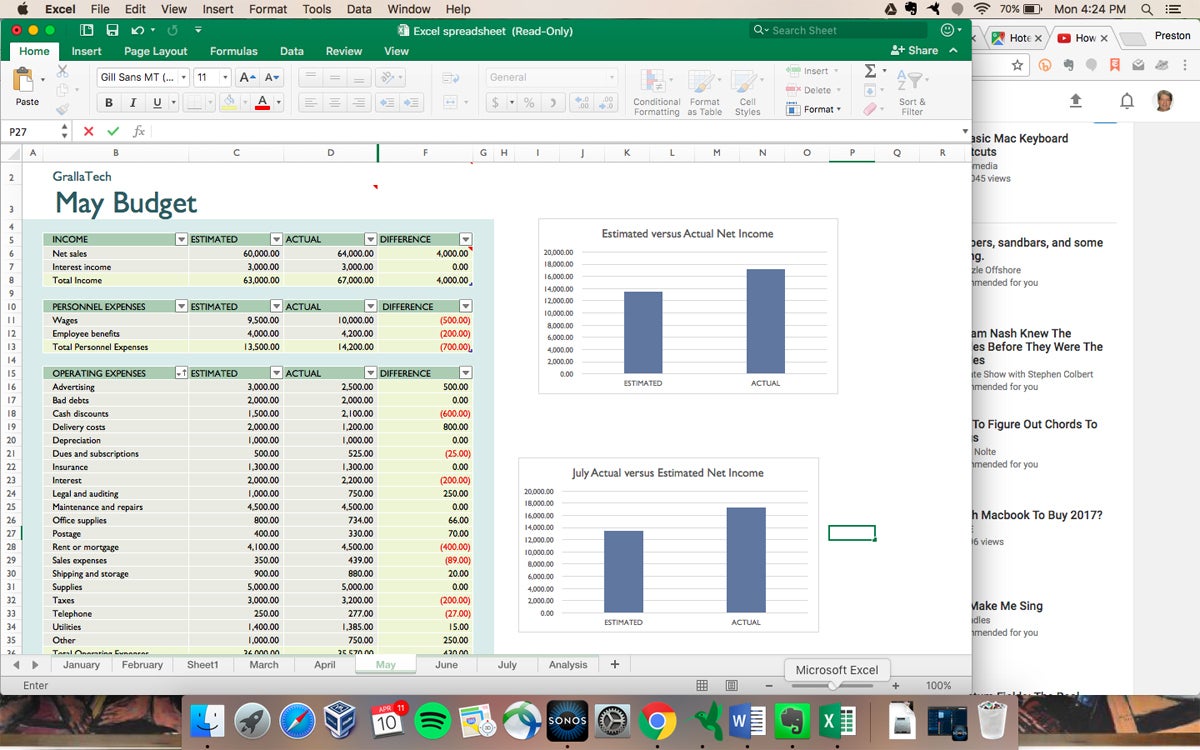 create chart in excel for mac 2011